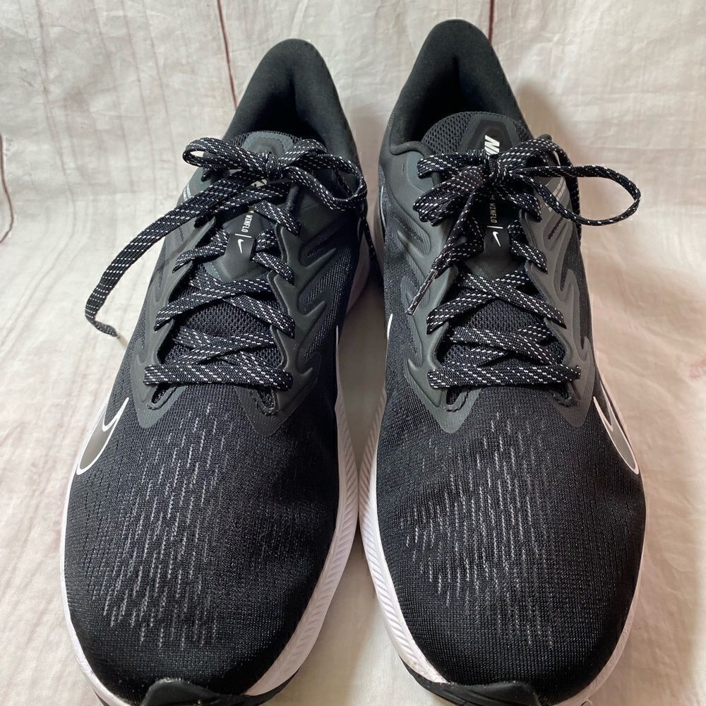 Nike Zoom Winflo 7 Running Shoes | Cj0302 | Black/White/Anthracite - Picture 2 of 10